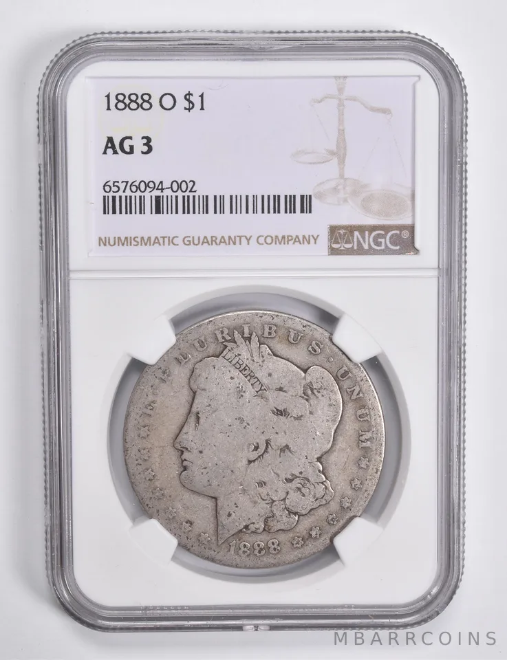 AG3 1888-O Morgan Silver Dollar NGC Lowball Low Ball *4647