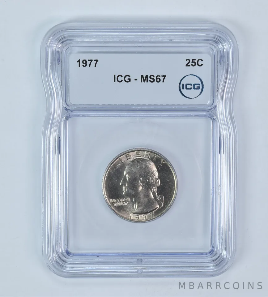 1977 Washington Quarter MS67 ICG