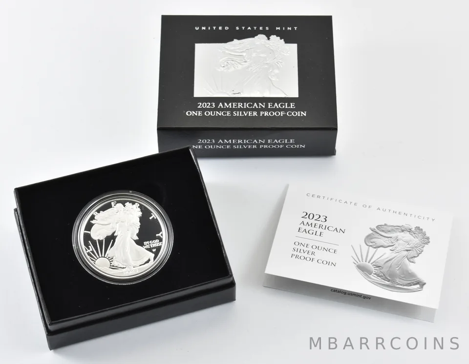 2023-W American Silver Eagle PROOF 1 Oz Silver - Coin & Box & COA