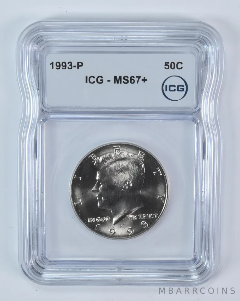 1993-P Kennedy Half Dollar MS67+ ICG
