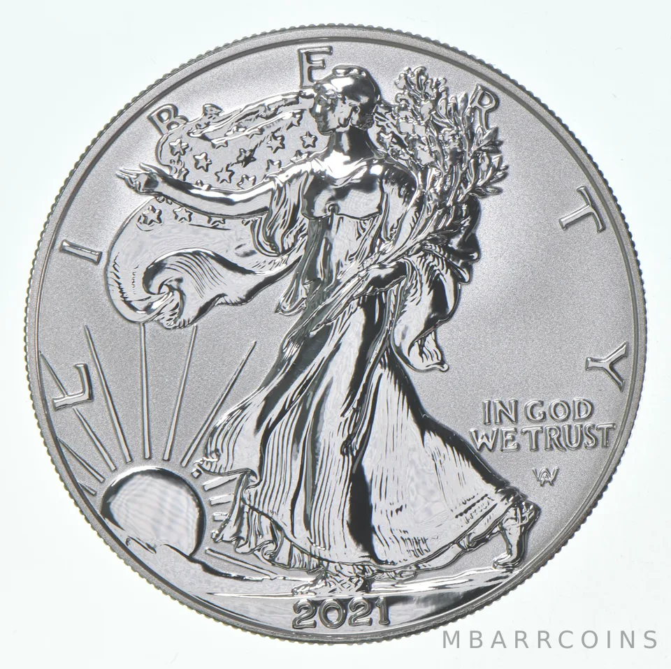 2021-S American Silver Eagle Type 2 Reverse Proof