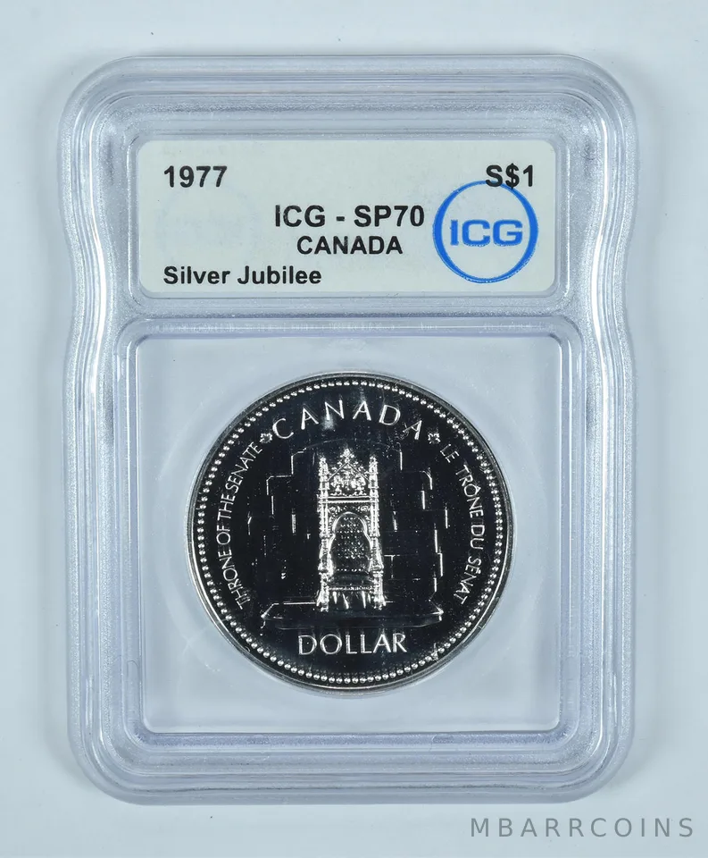 1977 Canada Silver Dollar Silver Jubilee SP70 ICG