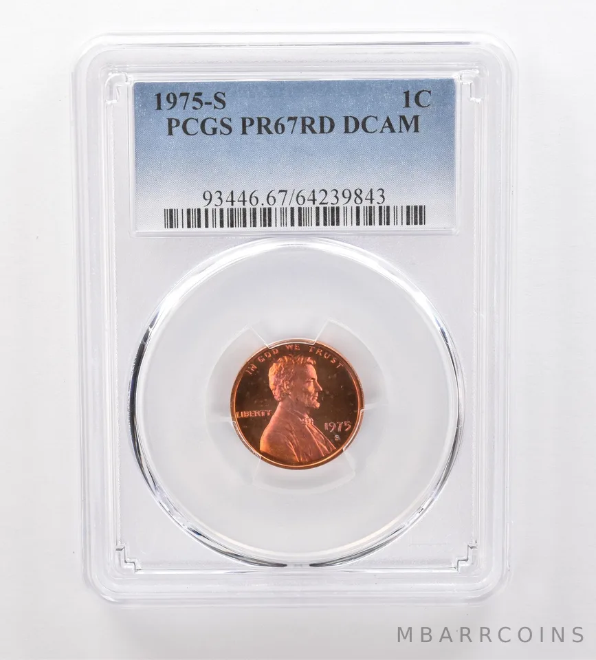 1975-S Lincoln Memorial Cent PR67 RD DCAM PCGS Beautiful Tone *2089