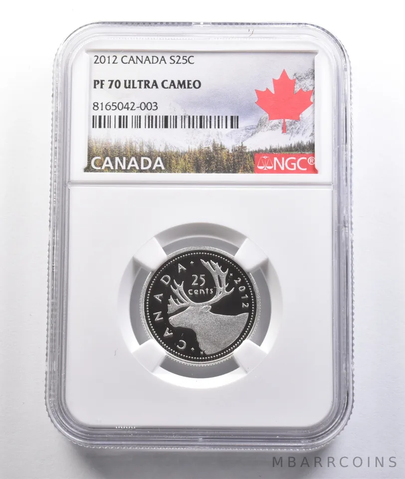 2012 Canada 25 Cents Silver PF70 UCAM NGC *6927