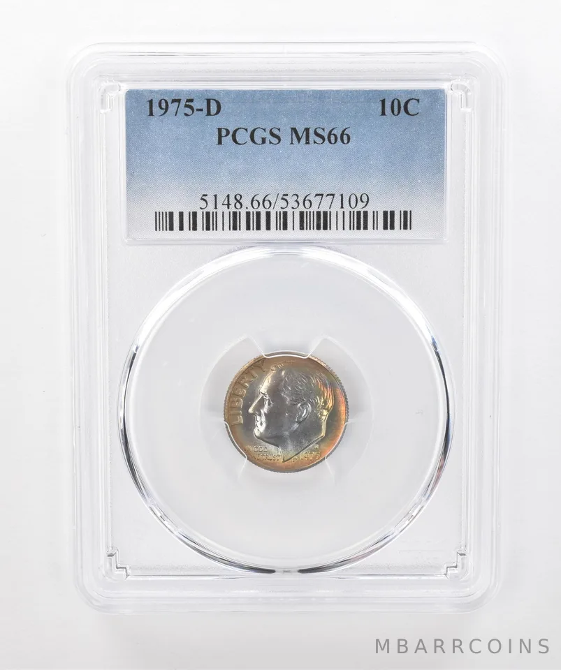 1975-D Roosevelt Dime MS66 PCGS Beautiful Tone *1338