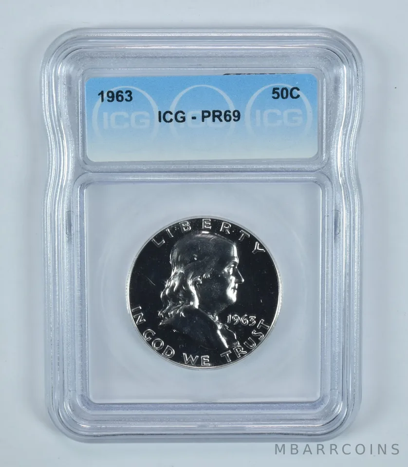 1963 Franklin Half Dollar PR69 ICG