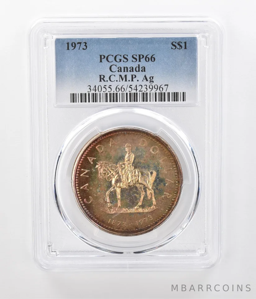 1973 Canada 1 Dollar Silver RCMP SP66 PCGS Beautiful Tone a1219