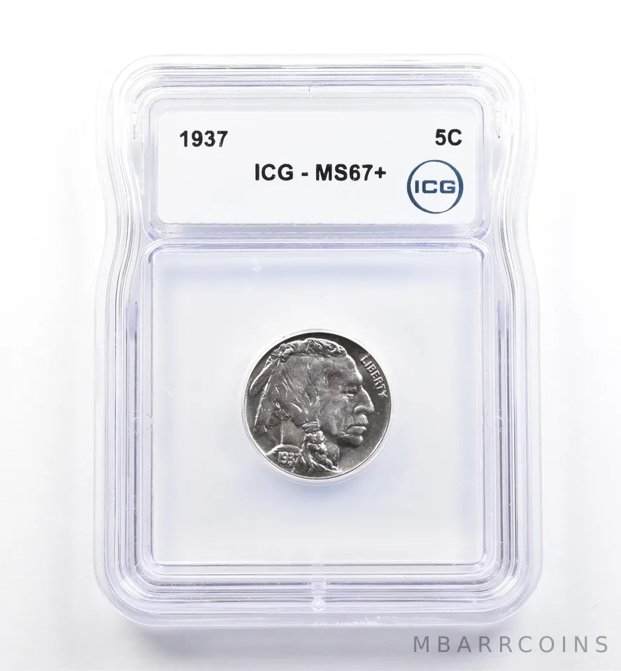 1937 Indian Head Buffalo Nickel MS67+ ICG *9956