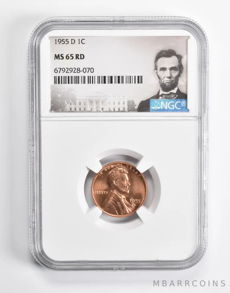 1955-D Lincoln Wheat Cent Penny MS65 RD NGC Special Lbl