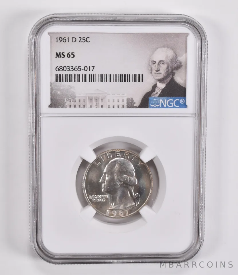 1961-D Washington Quarter MS65 NGC Special Label