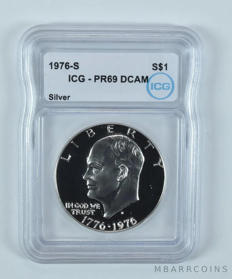 1976-S Eisenhower $1 Silver PR69 DCAM ICG