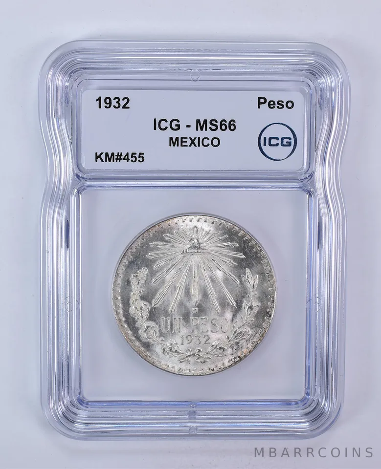 1932 Mexico Peso KM#455 MS66 ICG