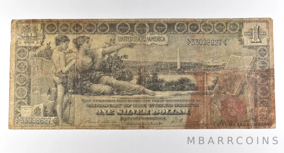 1896 $1 Silver Certificate Large Note Red Seal *3035