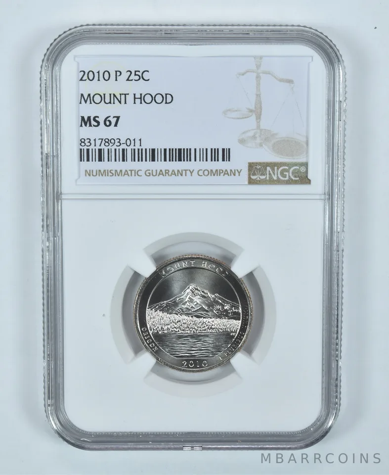 2010-P Washington Quarter ATB Mount Hood America The Beautiful MS67 NGC