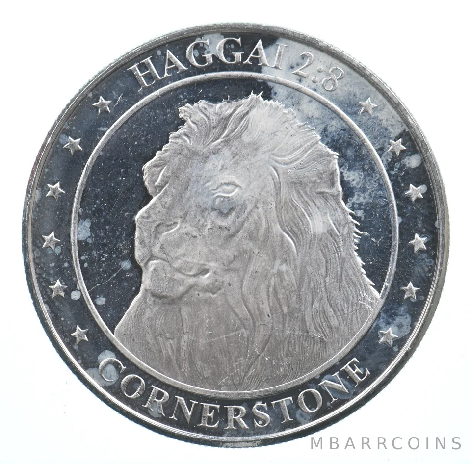 VINTAGE Art Bar/RoundCornerstone MintLion 1 Oz. .999 SilverOne Troy Ounce *858