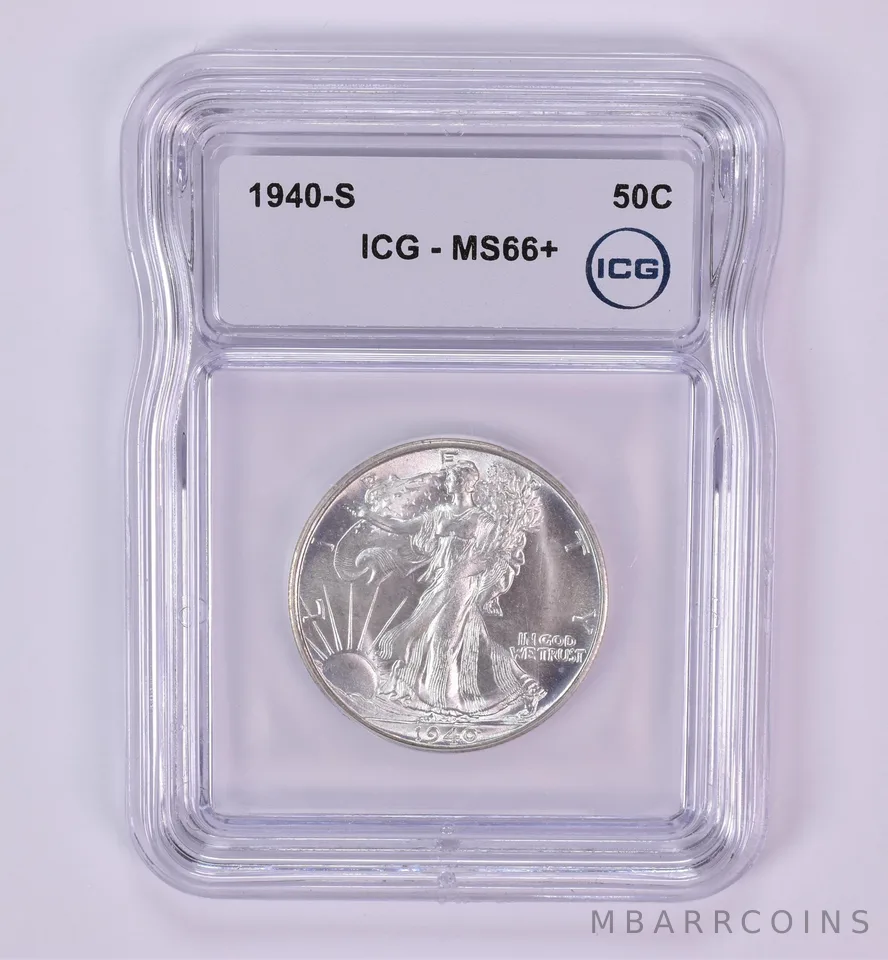 1940-S Walking Liberty Half Dollar MS66+ ICG *1778
