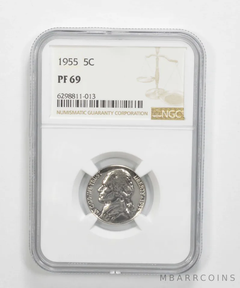 PF69 1955 Jefferson Nickel - Graded NGC a6884