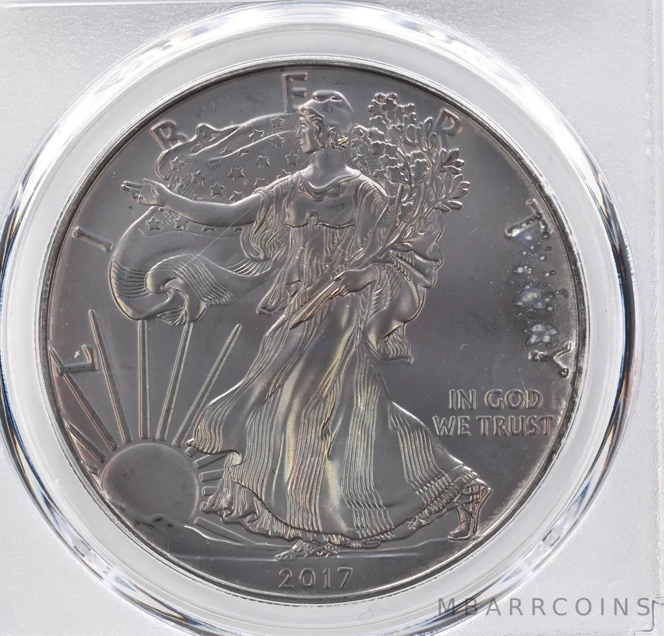 2017 American Silver Eagle MS68 PCGS Beautiful Tone *1254
