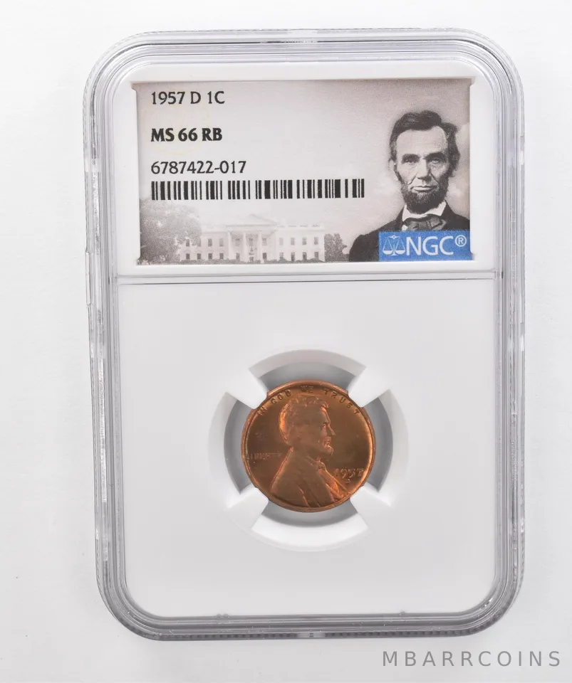 1957-D Lincoln Wheat Cent MS66 RB NGC Beautiful Tone *2947