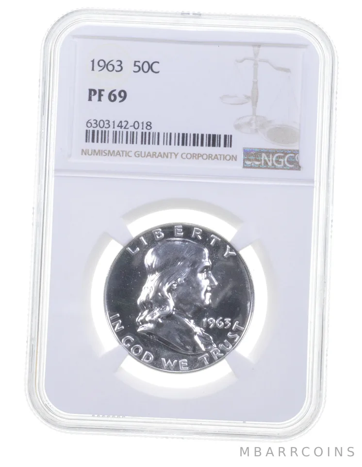 PF69 1963 Franklin Half Dollar - Graded NGC *6547