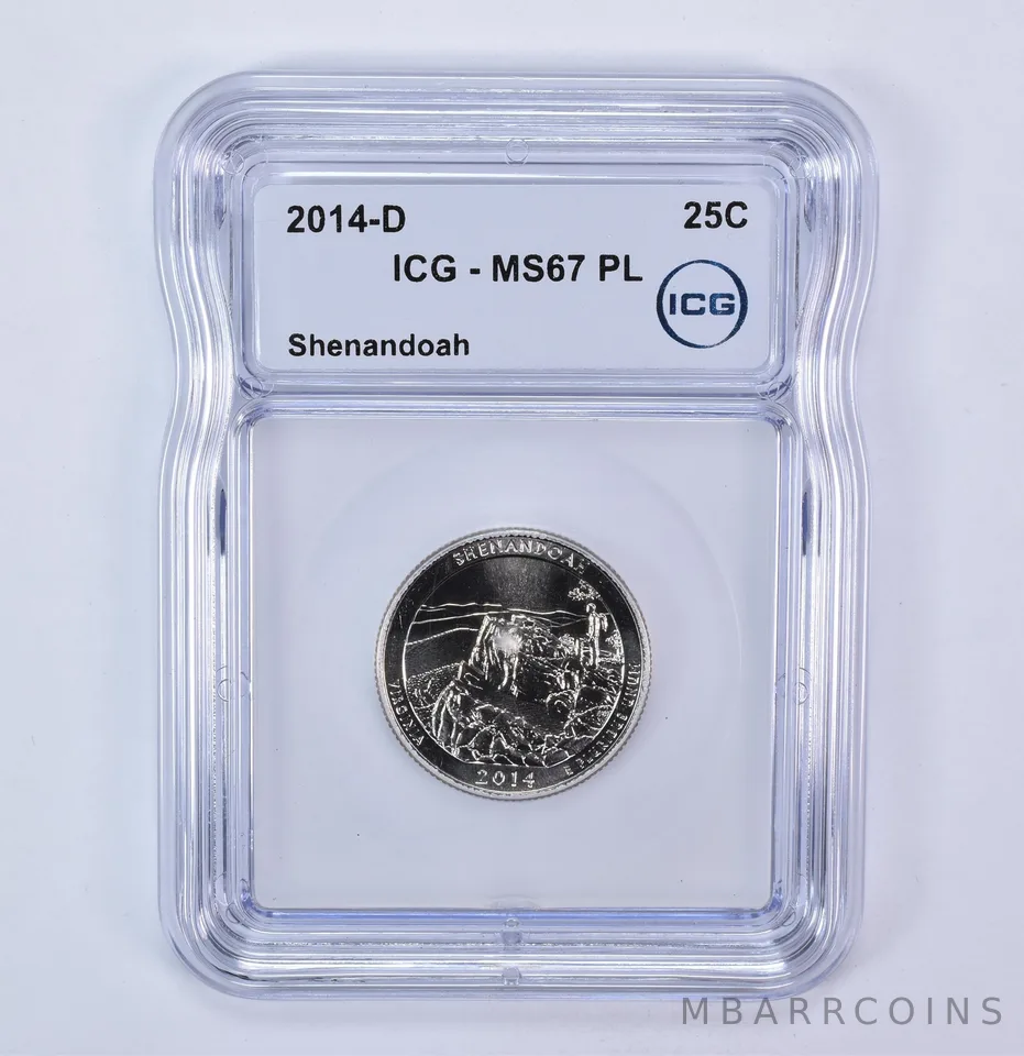 2014-D Washington Quarter ATB Shenandoah MS67 PL ICG