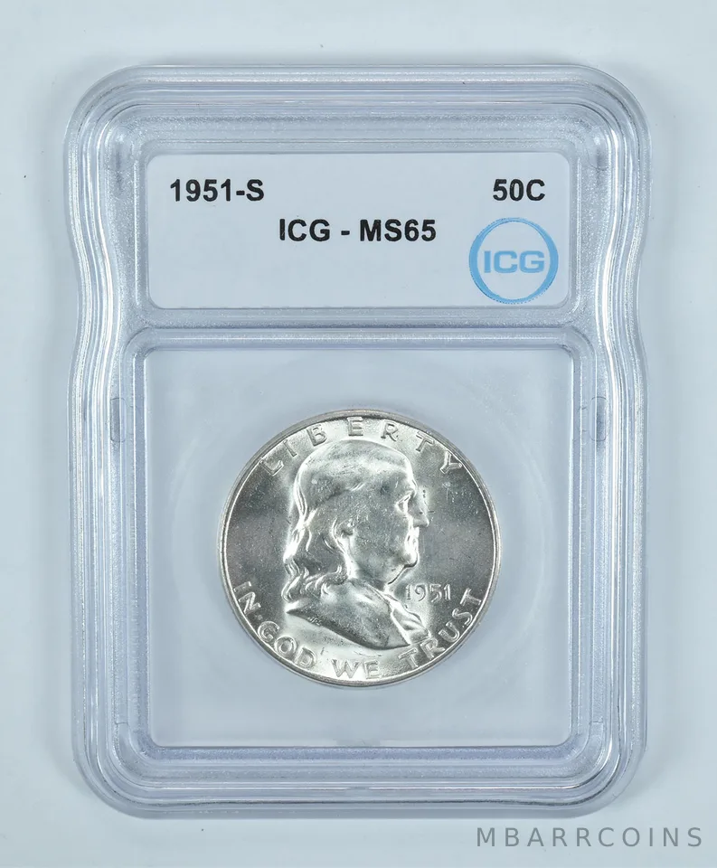 1951-S Franklin Half Dollar MS65 ICG