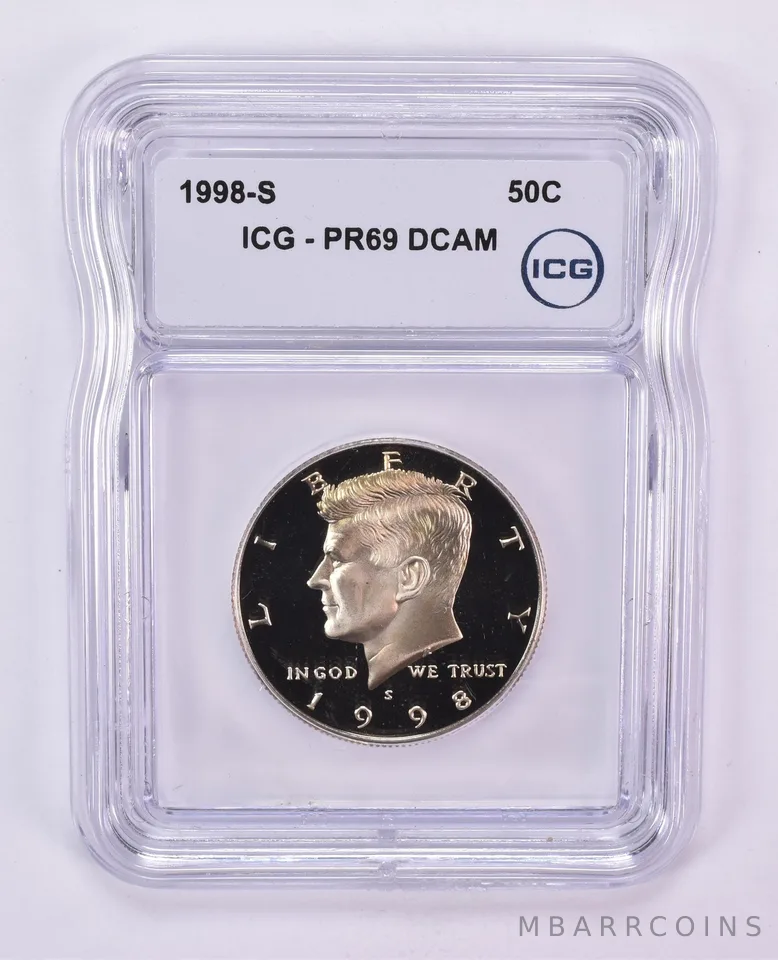 1998-S Kennedy Half Dollar PR69 DCAM ICG