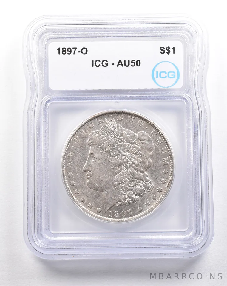1897-O Morgan Silver Dollar AU50 ICG *5540