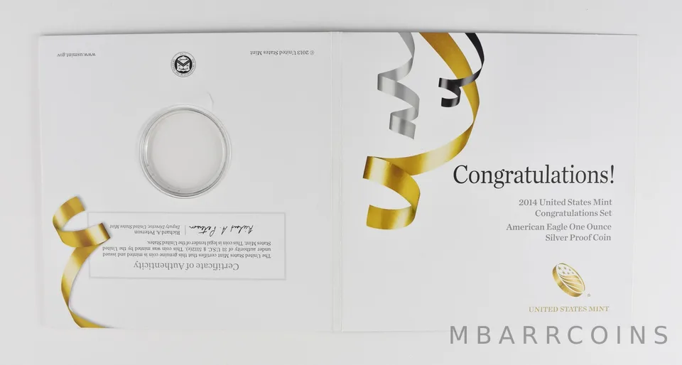 OGP 2014 American Silver Eagle Congratulations Set - NO COIN