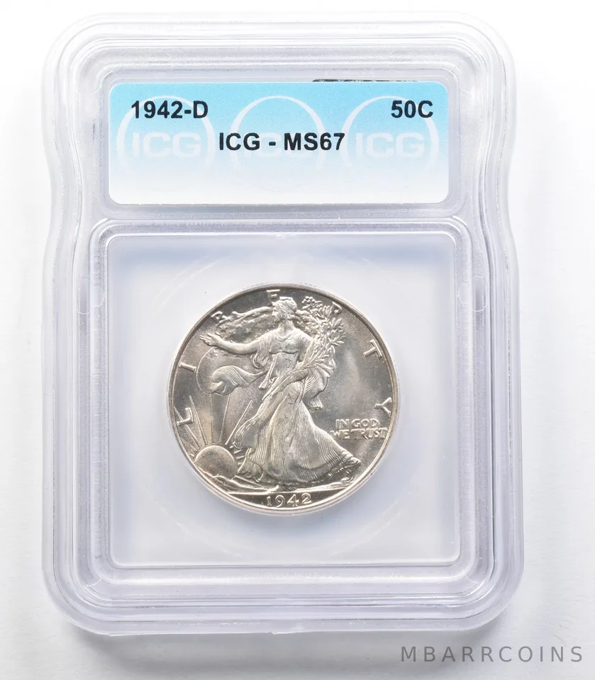 1942-D Walking Liberty Half Dollar MS67 ICG *3305