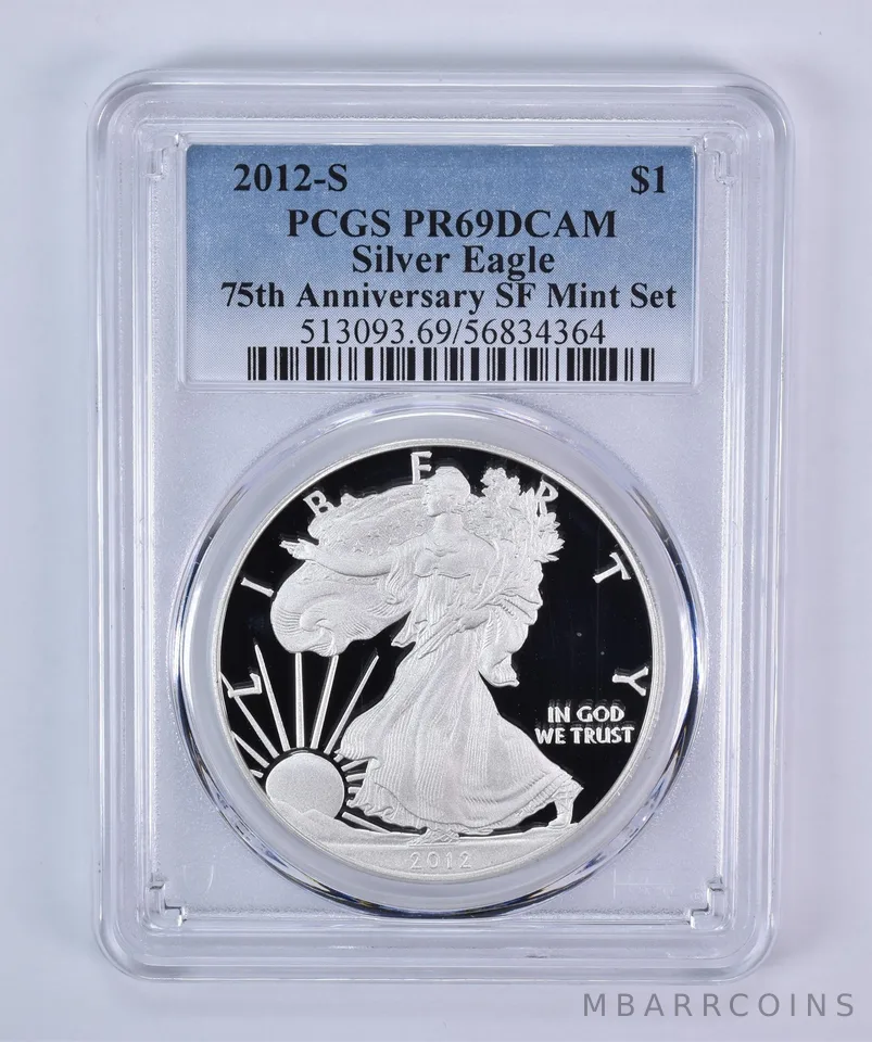 2012-S American Silver Eagle San Francisco Set PR69 DCAM PCGS
