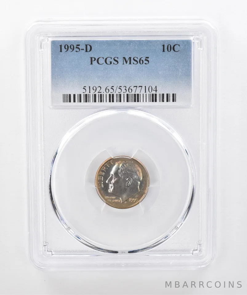 1995-D Roosevelt Dime MS65 PCGS Beautiful Tone *1289