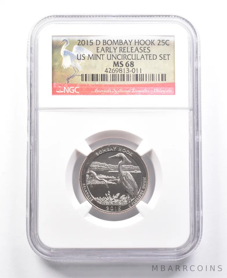2015-D Washington Quarter Bombay Hook Uncirculated Set MS68 NGC a7667