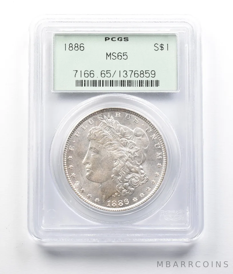 1886 Morgan Silver Dollar MS65 PCGS OGH *7987