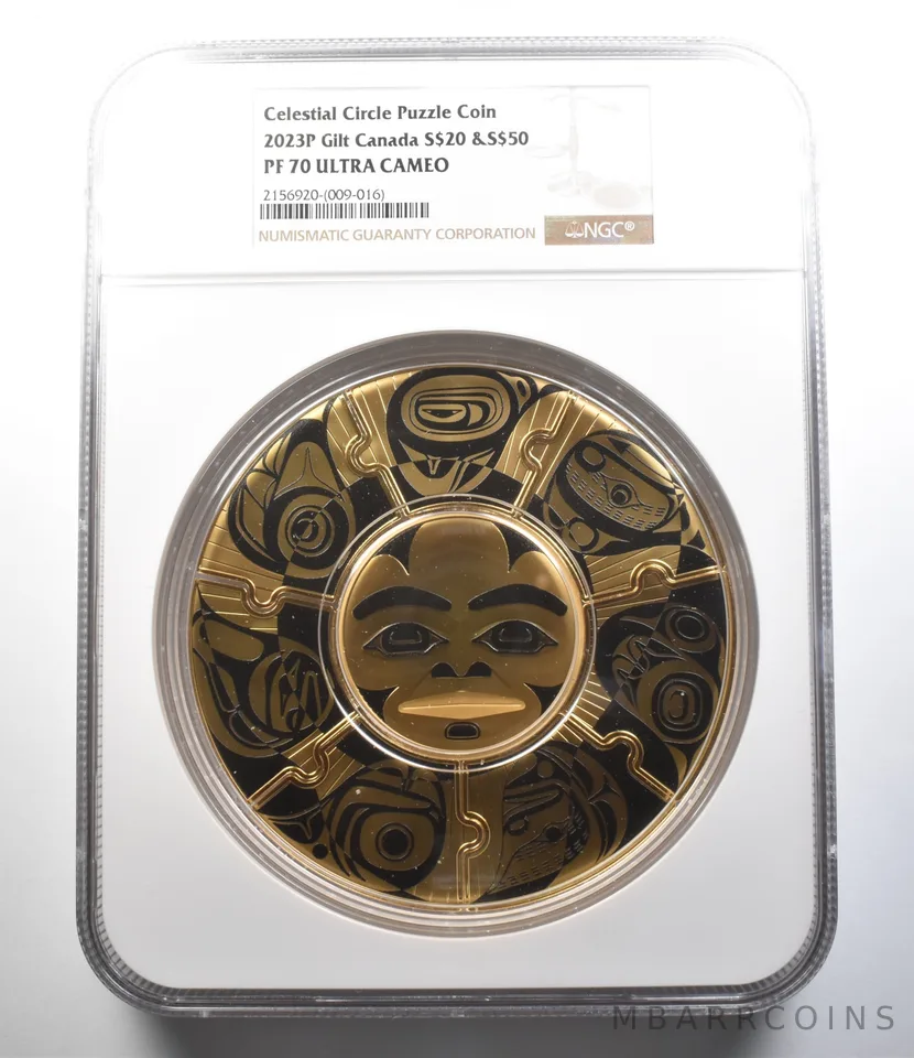 2023 P Canada Silver Celestial Circle Puzzle Coin PF70 UCAM NGC a4333