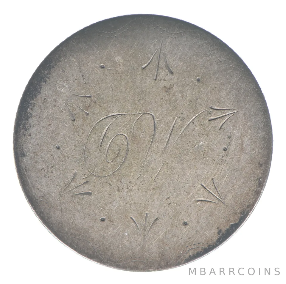ND Seated Liberty Quarter Love Token GW a8585