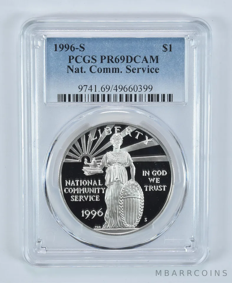 1996-S Community Service Commemorative Dollar PR69 DCAM PCGS
