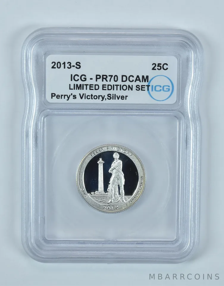 2013-S ATB Quarter Perry Memorial Silver Limited Edition PR70 DCAM ICG