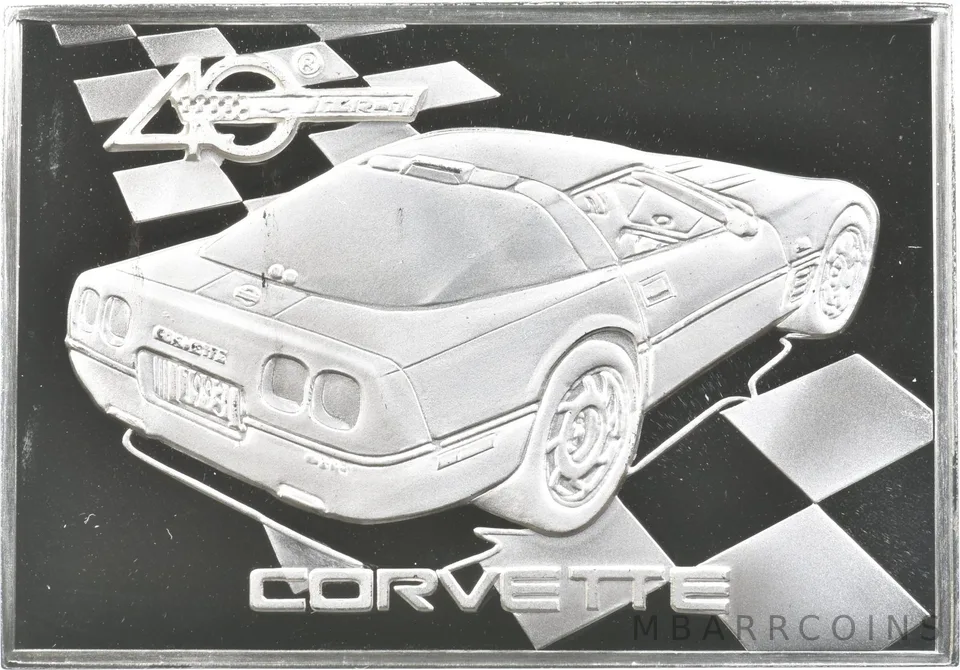 Corvette Silver Art Bar 36.7 Grams *8636
