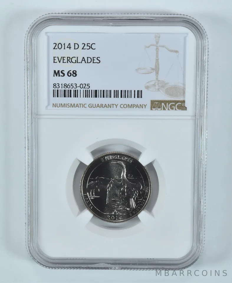 2014-D Washington Quarter Everglades America The Beautiful MS68 NGC