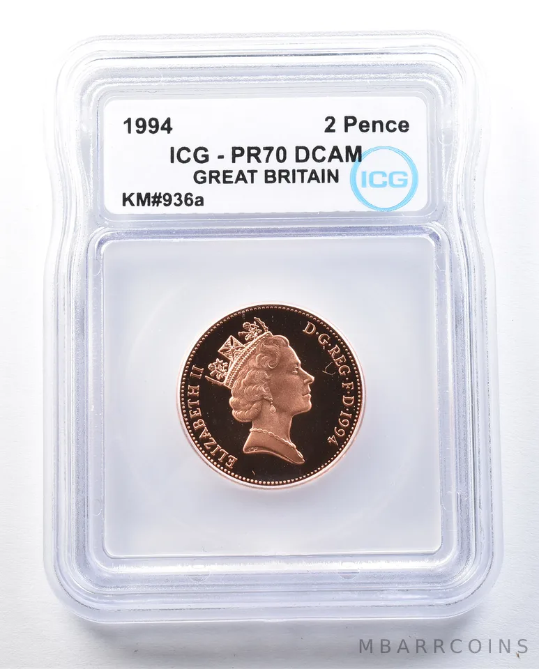 1994 Great Britain 2 Pence KM#936a PR70 DCAM ICG *8968