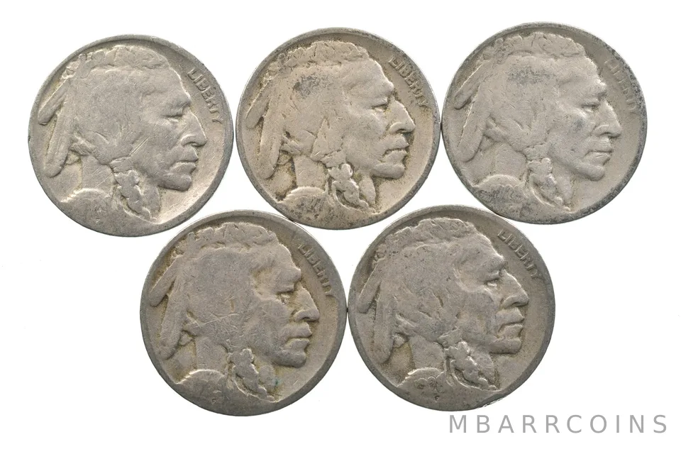 BETTER Lot 1929-D 1927-D 1928-S 1929-D 1928-D Buffalo Nickel Collection *130