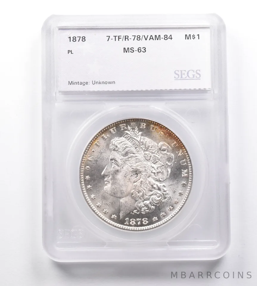 1878 7TF Morgan Silver Dollar R-78/VAM-84 *8476