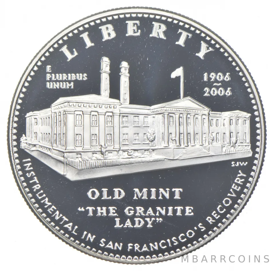 2006-S Proof Old San Francisco Mint Commemorative Silver Dollar $1