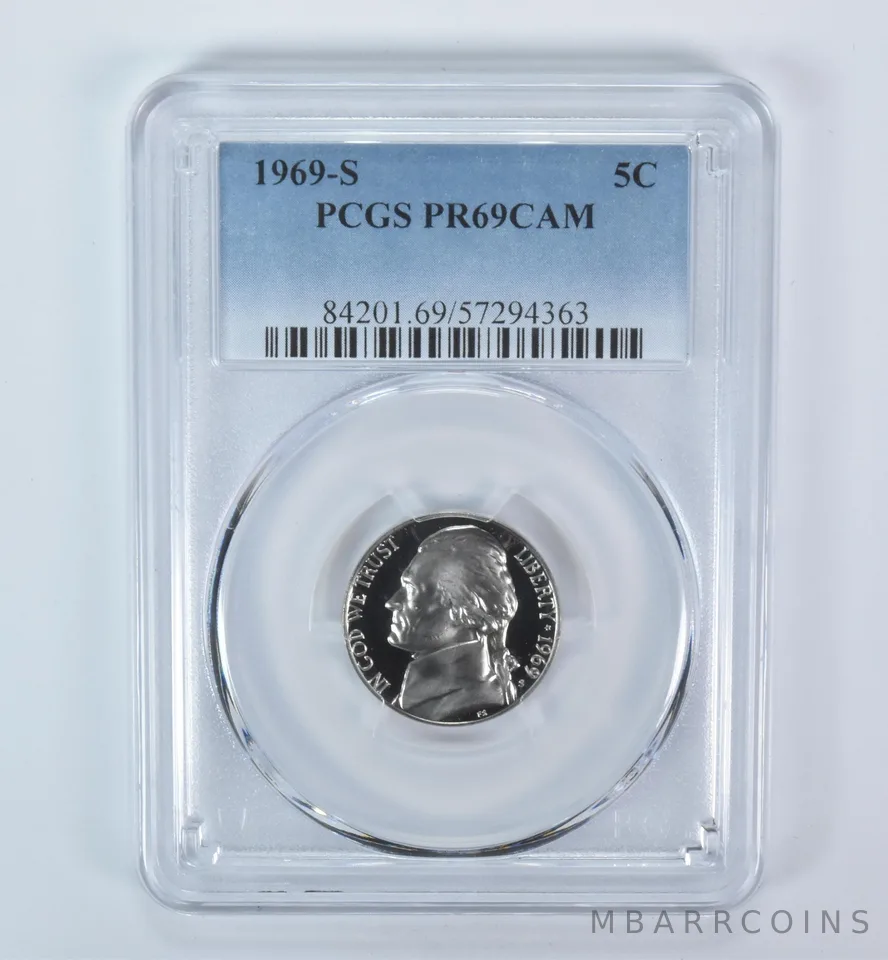 1969-S Jefferson Nickel PR69 CAM PCGS Blue Label