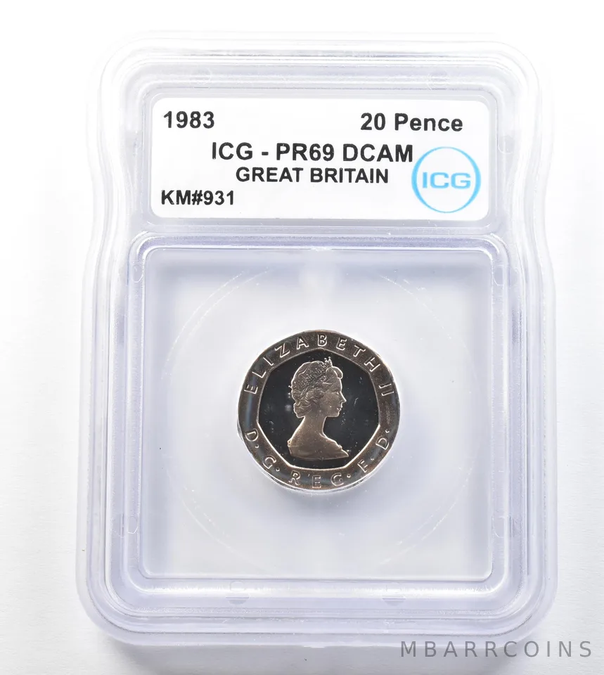 1983 Great Britain 20 Pence KM#931 PR69 DCAM ICG a3301