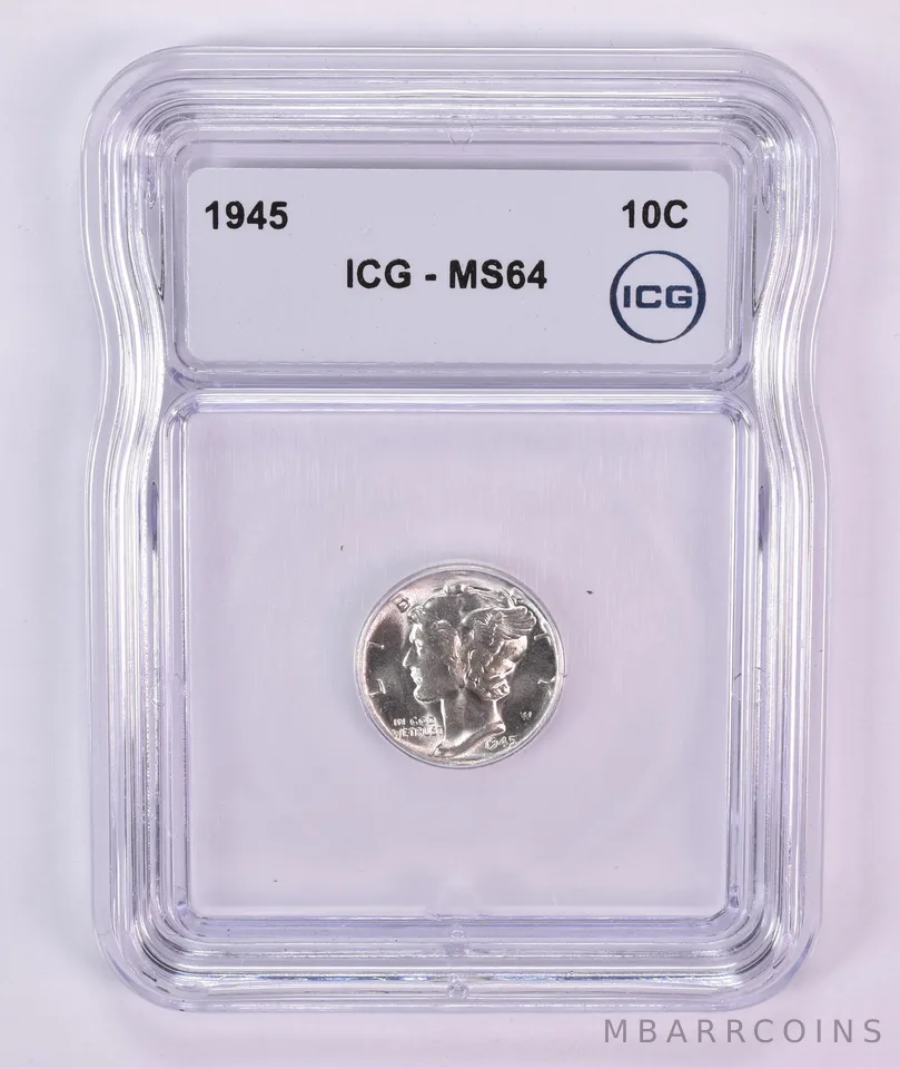 1945 Mercury Dime MS64 ICG