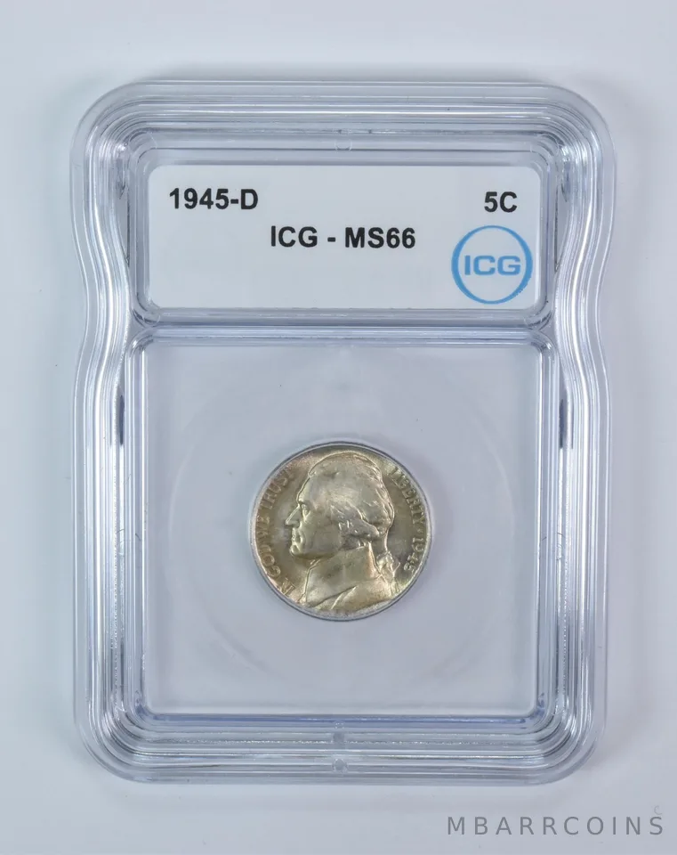 1945-D Jefferson Nickel MS66 ICG