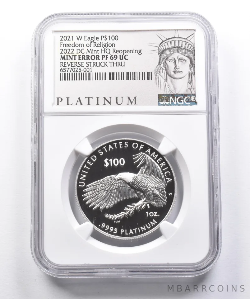 Err PF69 2021-W American Platinum Eagle REV Strck Thru 2022 DC Mint HQ NGC *4320