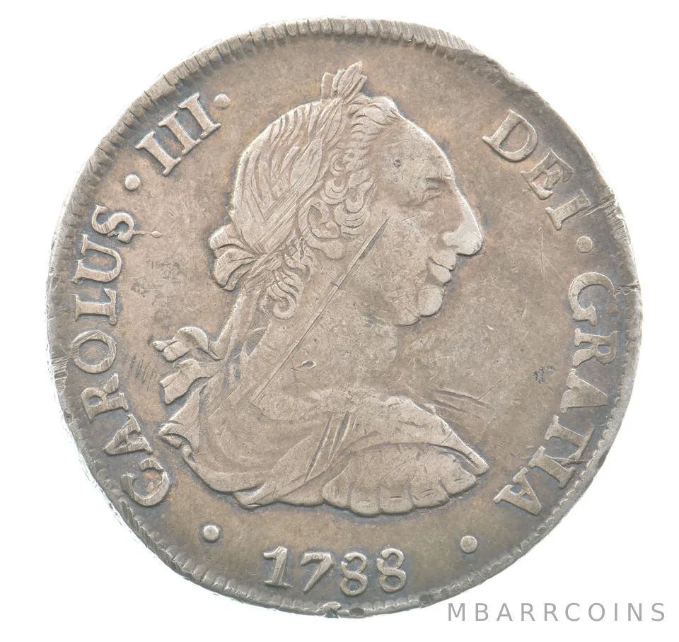 1788 Spain 8 Reales Silver a0542